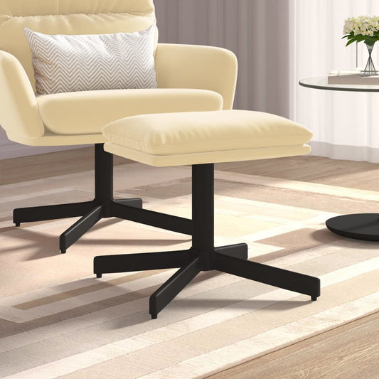 Fußhocker Cremeweiß 60x60x36 cm Samt - Pazzar.ch