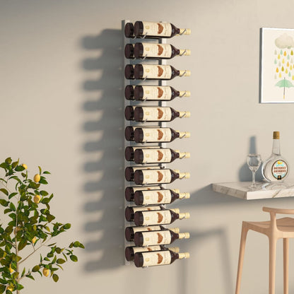 Wand Weinregal für 24 Flaschen Weiß Eisen - Pazzar.ch