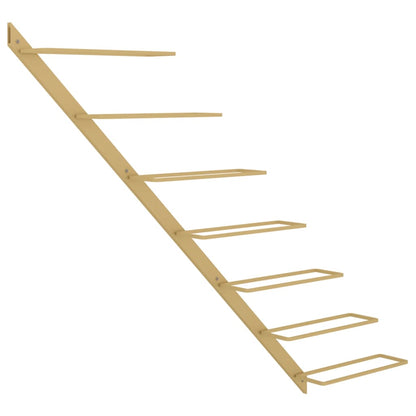 Wand-Weinregal für 7 Flaschen Golden Metall - Pazzar.ch