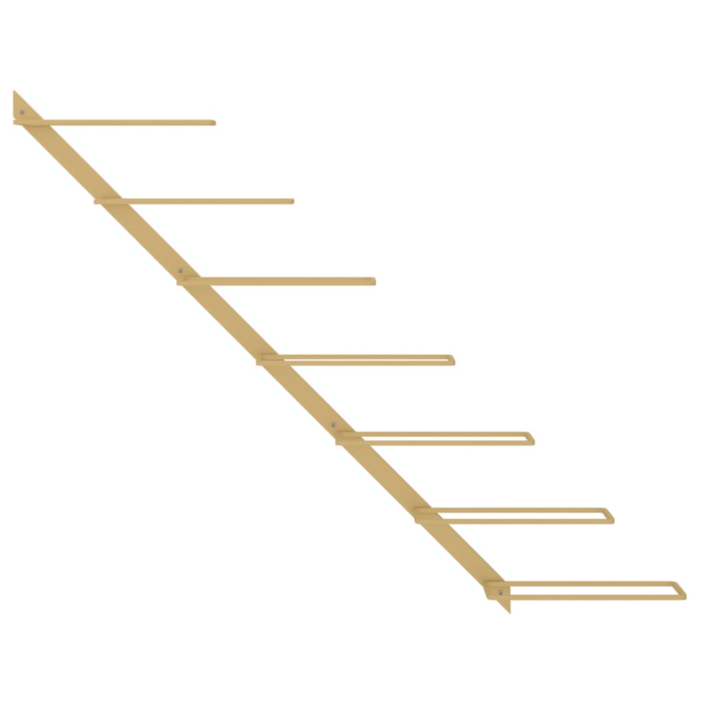 Wand-Weinregal für 7 Flaschen Golden Metall - Pazzar.ch