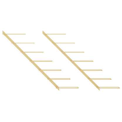 Wand-Weinregale für 7 Flaschen 2 Stk. Golden Metall - Pazzar.ch