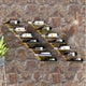 Wand-Weinregale für 7 Flaschen 2 Stk. Golden Metall