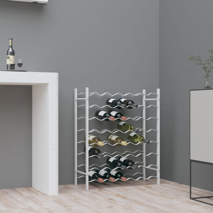 Weinregal für 48 Flaschen Weiß Metall - Pazzar.ch
