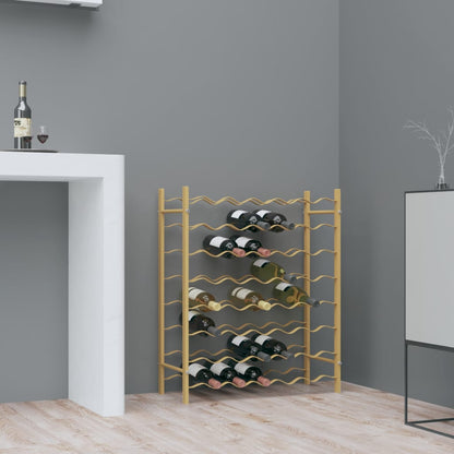 Weinregal für 48 Flaschen Golden Metall - Pazzar.ch