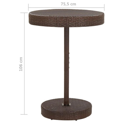 5-tlg. Gartenbar-Set mit Kissen Poly Rattan Braun - Pazzar.ch
