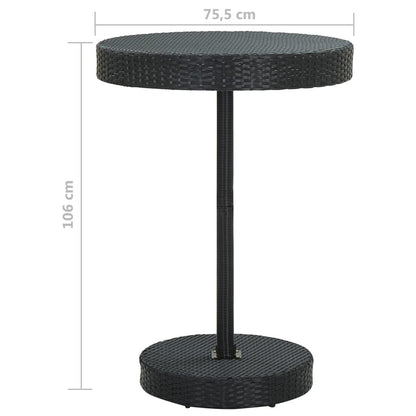 5-tlg. Gartenbar-Set mit Kissen Poly Rattan Schwarz - Pazzar.ch