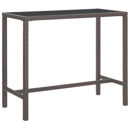 5-tlg. Gartenbar-Set mit Kissen Poly Rattan Braun - Pazzar.ch