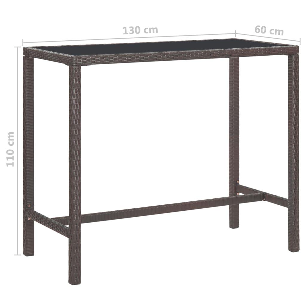5-tlg. Gartenbar-Set mit Kissen Poly Rattan Braun - Pazzar.ch