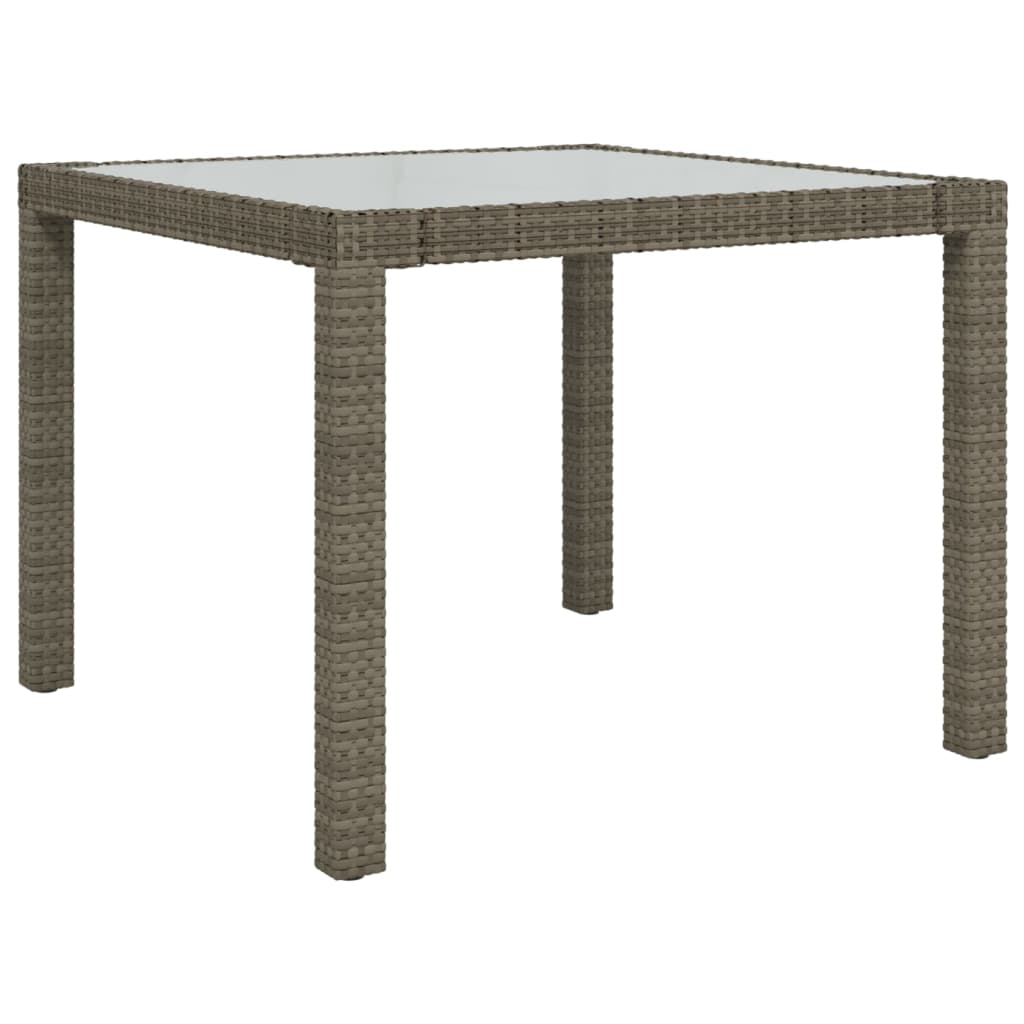 3-tlg. Garten-Essgruppe mit Kissen Poly Rattan Grau - Pazzar.ch