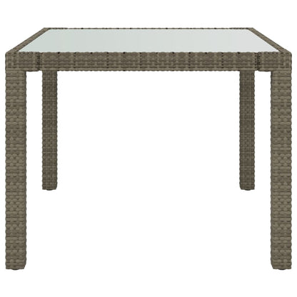 3-tlg. Garten-Essgruppe mit Kissen Poly Rattan Grau - Pazzar.ch