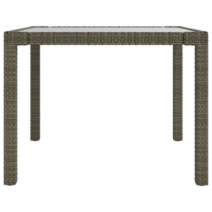 3-tlg. Garten-Essgruppe mit Kissen Poly Rattan Grau - Pazzar.ch