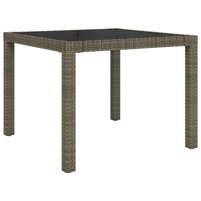 3-tlg. Garten-Essgruppe mit Auflagen Poly Rattan Grau - Pazzar.ch