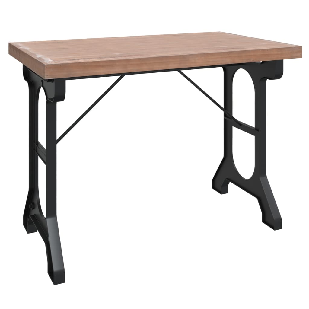 Esstisch 110x65x82 cm Massivholz Tanne und Eisen - Pazzar.ch