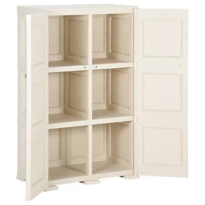 Kunststoffschrank 79x43x125 cm Holzdesign Vanilleeis - Pazzar.ch