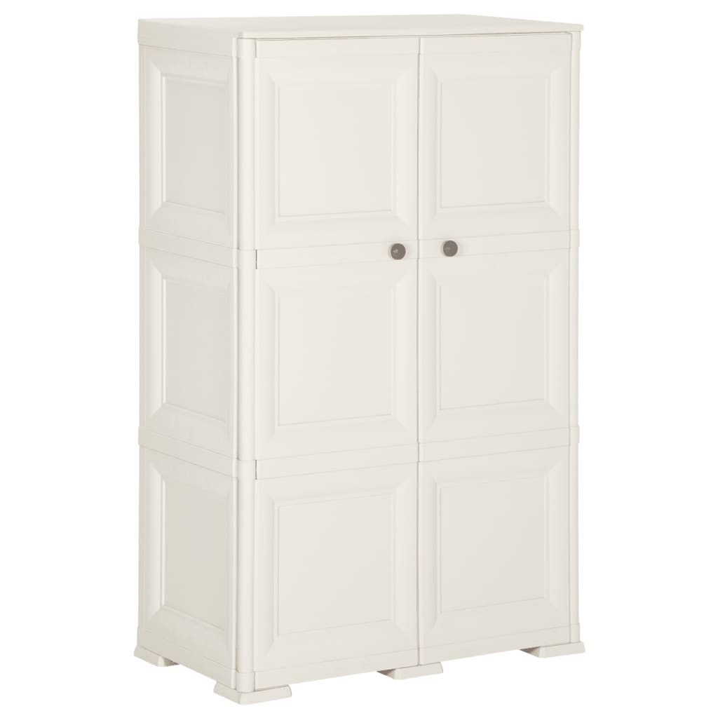 Kunststoffschrank 79x43x125 cm Holzdesign Angora-Weiß - Pazzar.ch