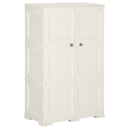 Kunststoffschrank 79x43x125 cm Holzdesign Angora-Weiß - Pazzar.ch