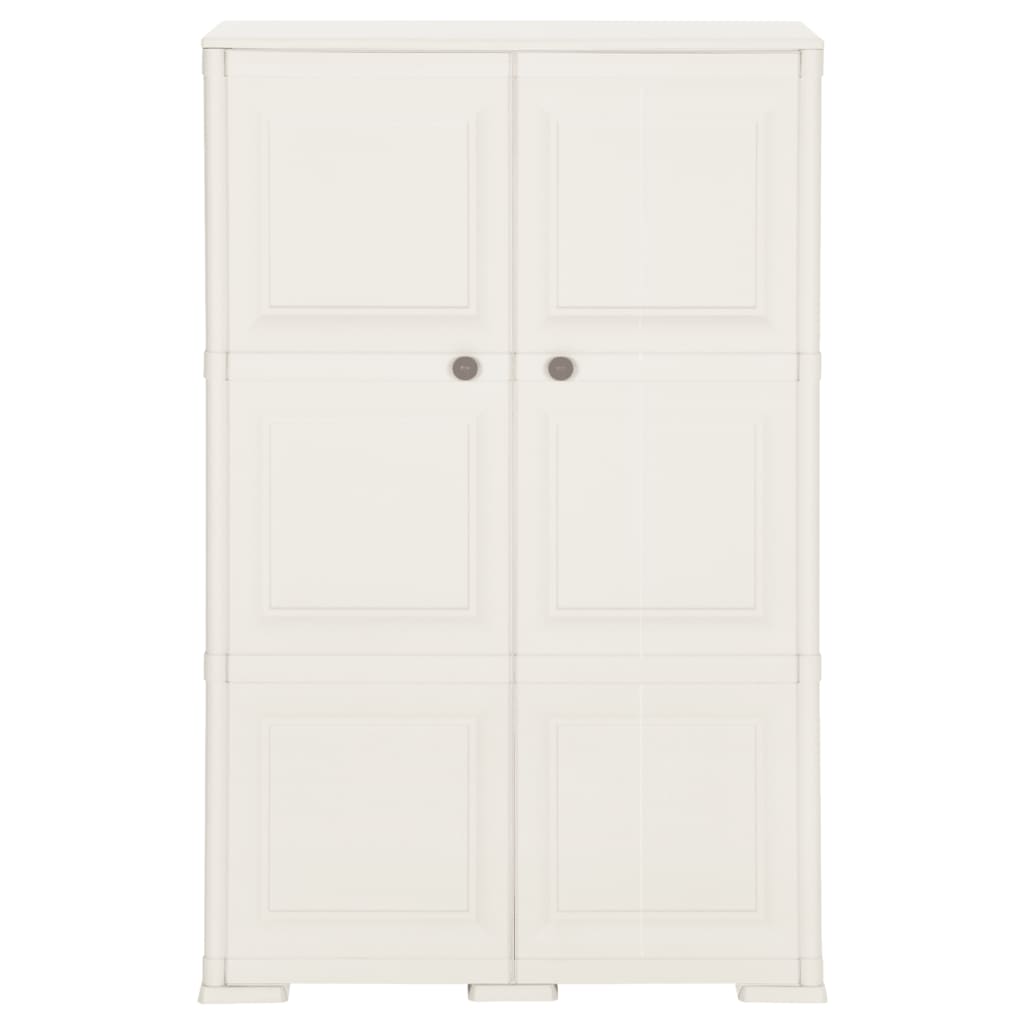 Kunststoffschrank 79x43x125 cm Holzdesign Angora-Weiß - Pazzar.ch