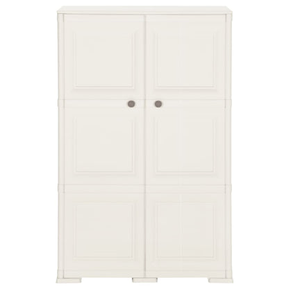 Kunststoffschrank 79x43x125 cm Holzdesign Angora-Weiß - Pazzar.ch