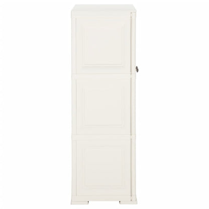 Kunststoffschrank 79x43x125 cm Holzdesign Angora-Weiß - Pazzar.ch