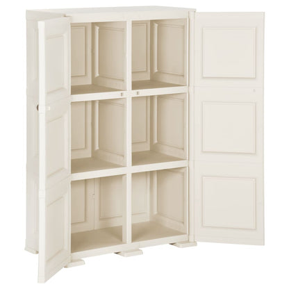 Kunststoffschrank 79x43x125 cm Holzdesign Angora-Weiß - Pazzar.ch