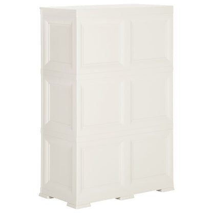 Kunststoffschrank 79x43x125 cm Holzdesign Angora-Weiß - Pazzar.ch