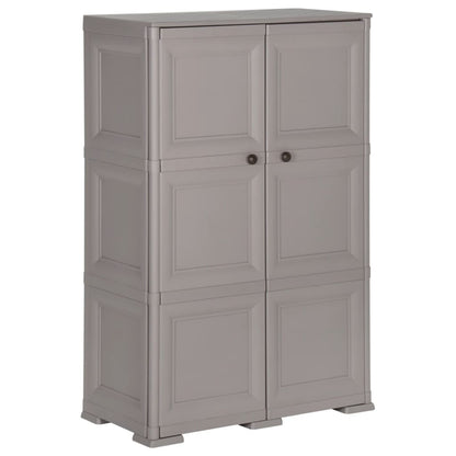 Kunststoffschrank 79x43x125 cm Holzdesign Grau - Pazzar.ch
