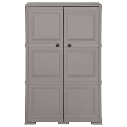 Kunststoffschrank 79x43x125 cm Holzdesign Grau - Pazzar.ch