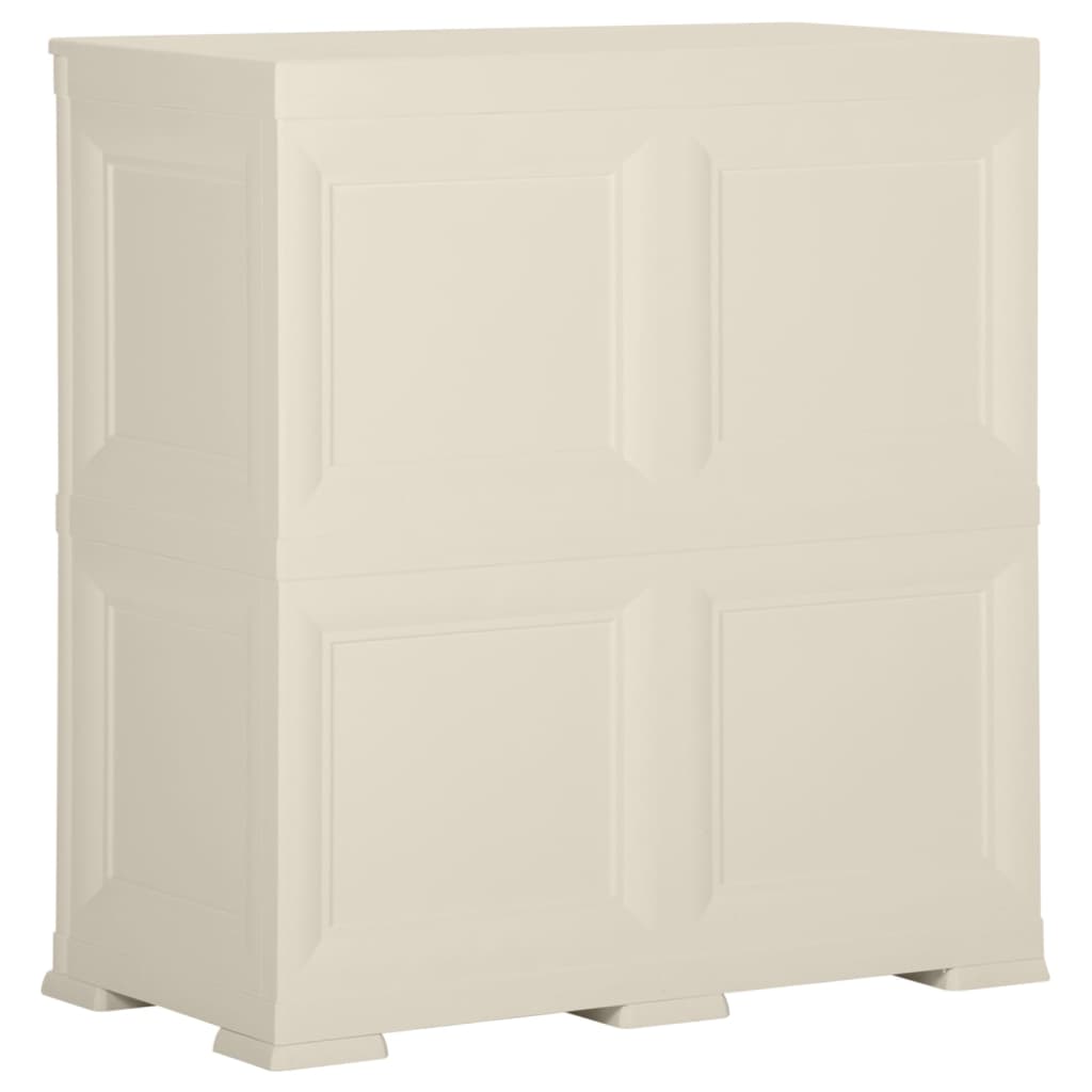 Kunststoffschrank 79x43x85,5 cm Holzdesign Vanilleeis - Pazzar.ch
