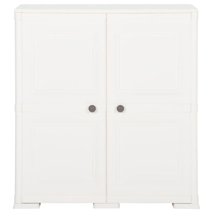 Kunststoffschrank 79x43x85,5 cm Holzdesign Angora-Weiß - Pazzar.ch