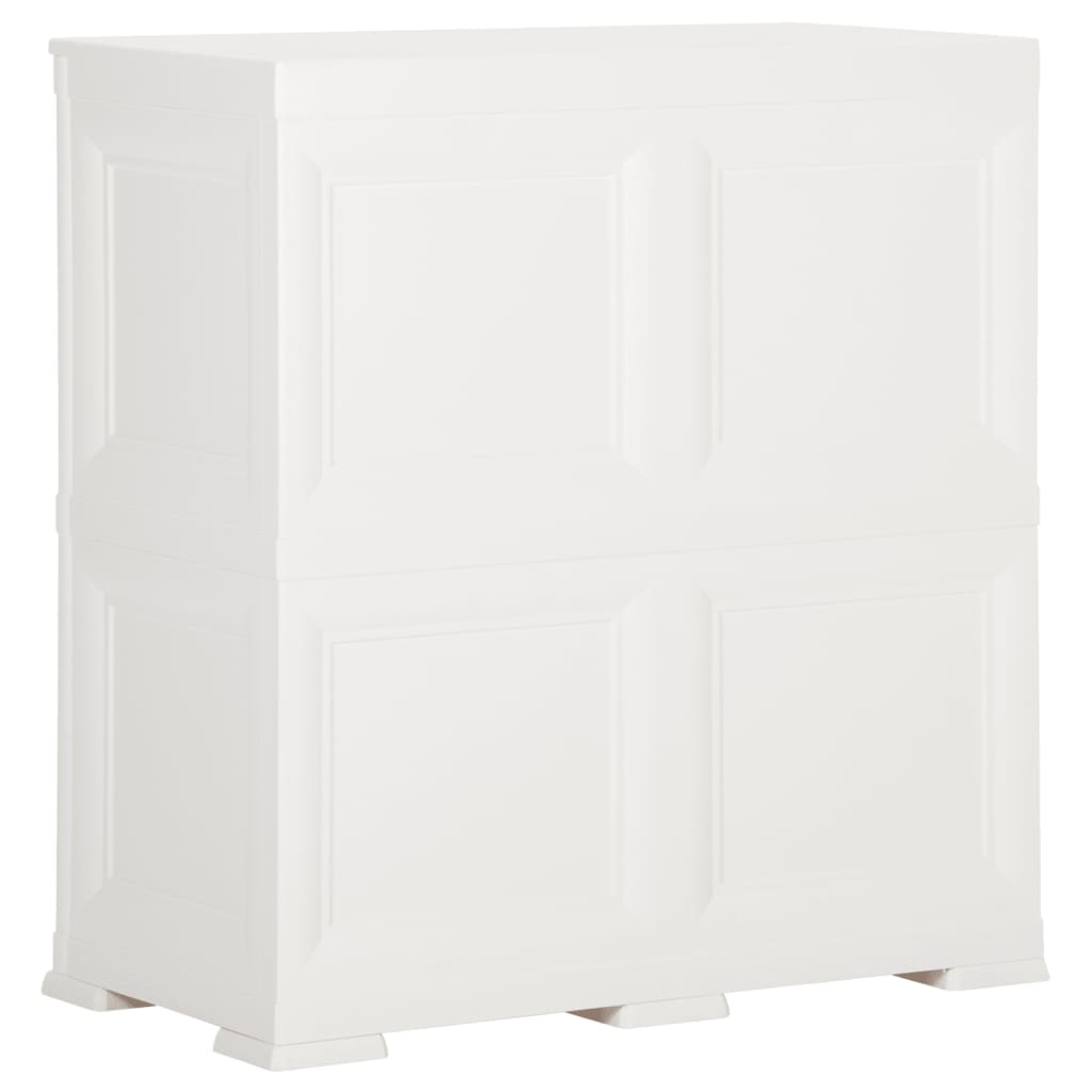 Kunststoffschrank 79x43x85,5 cm Holzdesign Angora-Weiß - Pazzar.ch