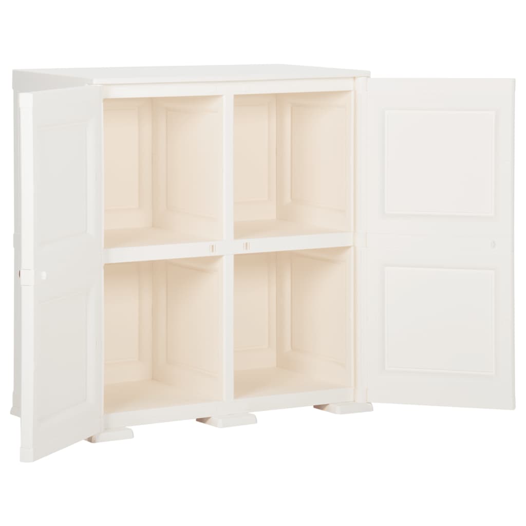 Kunststoffschrank 79x43x85,5 cm Holzdesign Angora-Weiß - Pazzar.ch