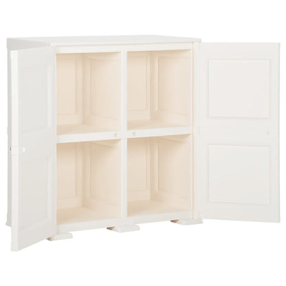 Kunststoffschrank 79x43x85,5 cm Holzdesign Angora-Weiß - Pazzar.ch