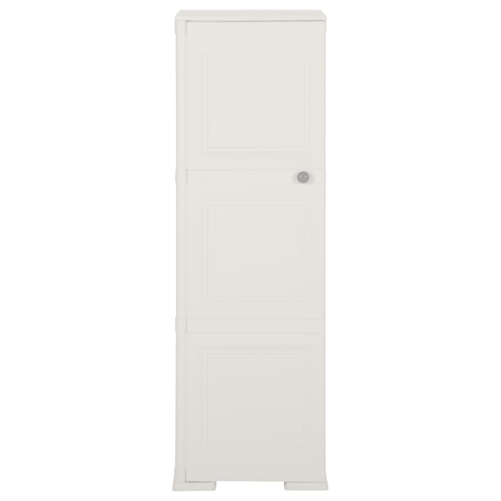 Kunststoffschrank 40x43x125 cm Holzdesign Angora-Weiß - Pazzar.ch