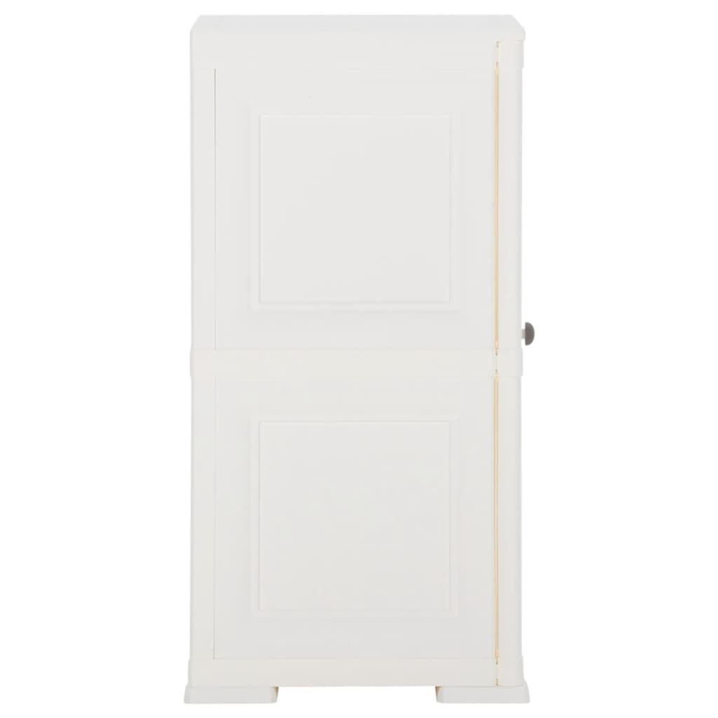 Kunststoffschrank 40x43x85,5 cm Holzdesign Angora-Weiß