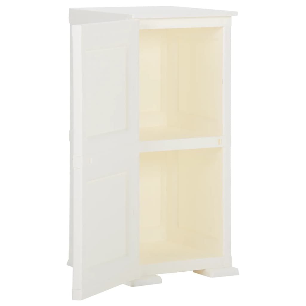 Kunststoffschrank 40x43x85,5 cm Holzdesign Angora-Weiß