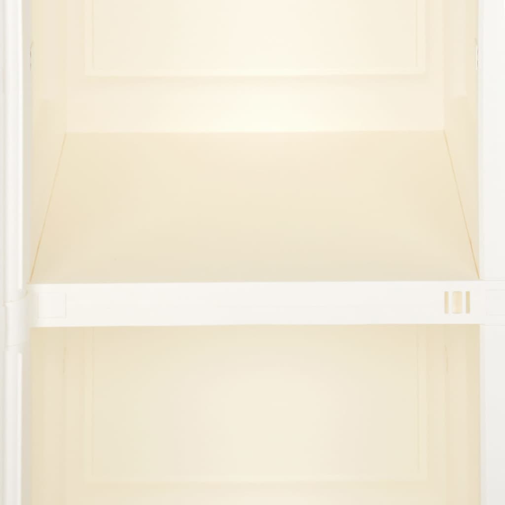 Kunststoffschrank 40x43x85,5 cm Holzdesign Angora-Weiß