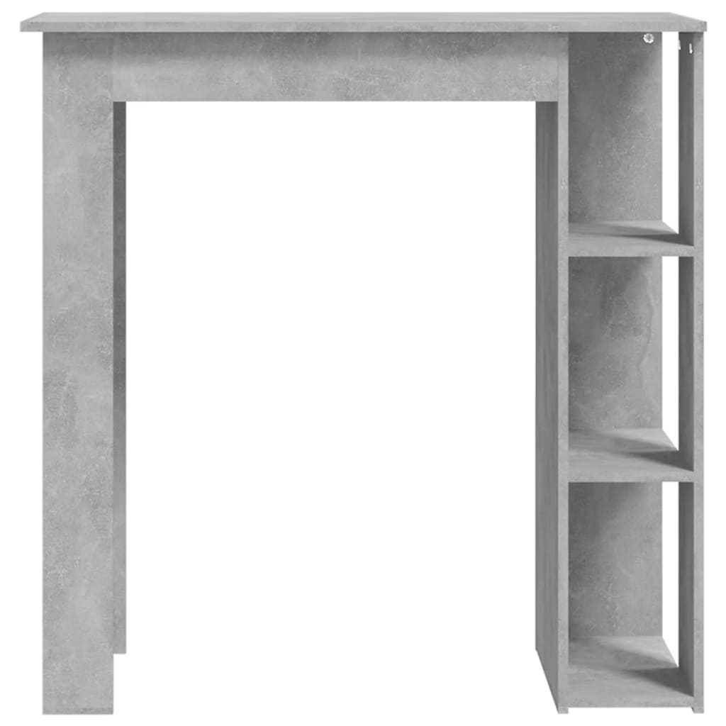 Bartisch mit Regal Betongrau 102x50x103,5 cm Holzwerkstoff - Pazzar.ch
