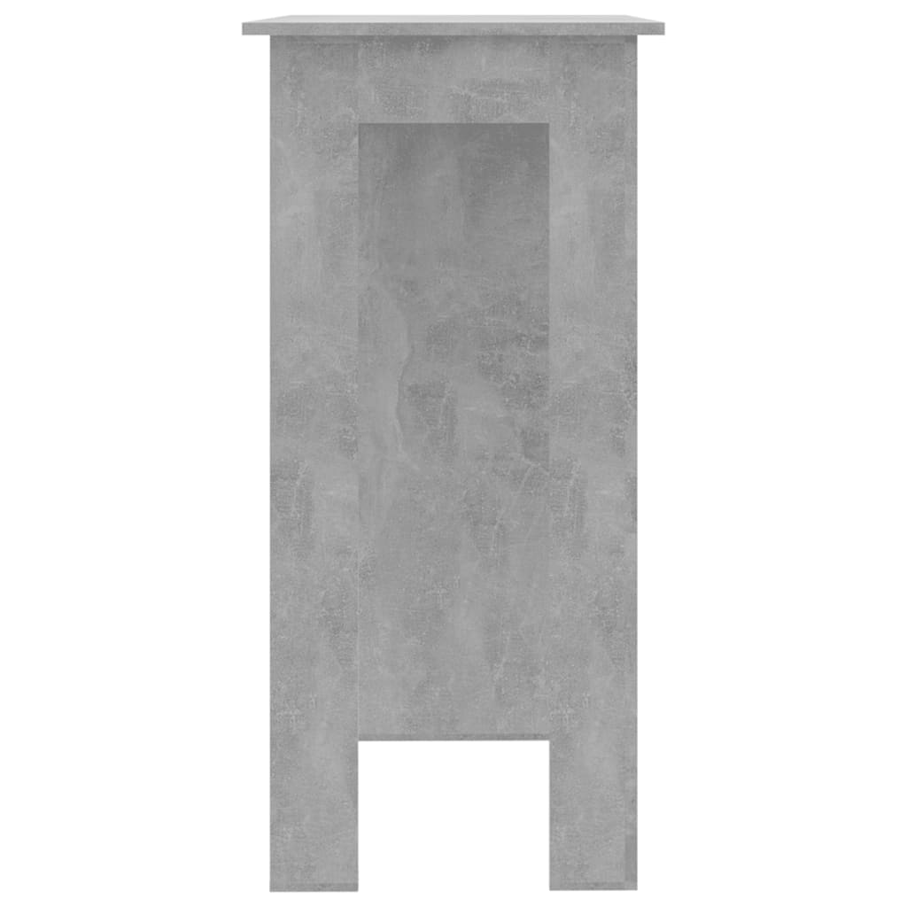 Bartisch mit Regal Betongrau 102x50x103,5 cm Holzwerkstoff - Pazzar.ch