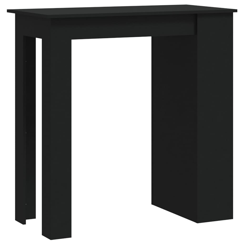 Bartisch mit Ablagefläche Schwarz 102x50x103,5 cm Holzwerkstoff - Pazzar.ch