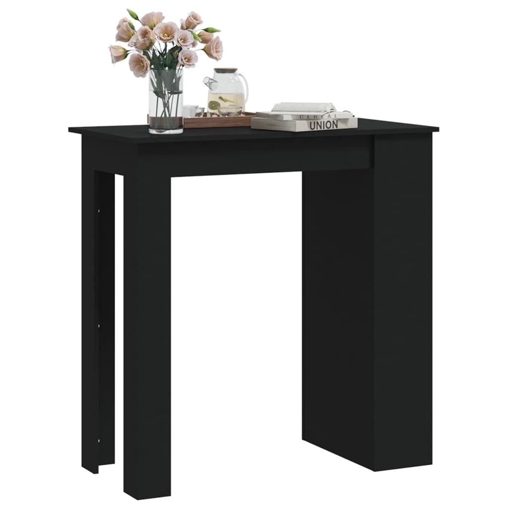 Bartisch mit Ablagefläche Schwarz 102x50x103,5 cm Holzwerkstoff - Pazzar.ch