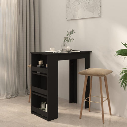 Bartisch mit Ablagefläche Schwarz 102x50x103,5 cm Holzwerkstoff - Pazzar.ch