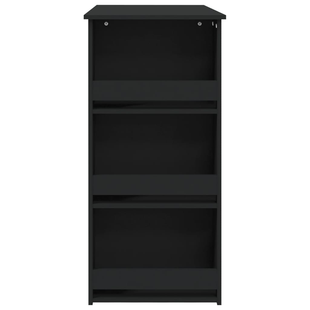 Bartisch mit Ablagefläche Schwarz 102x50x103,5 cm Holzwerkstoff - Pazzar.ch