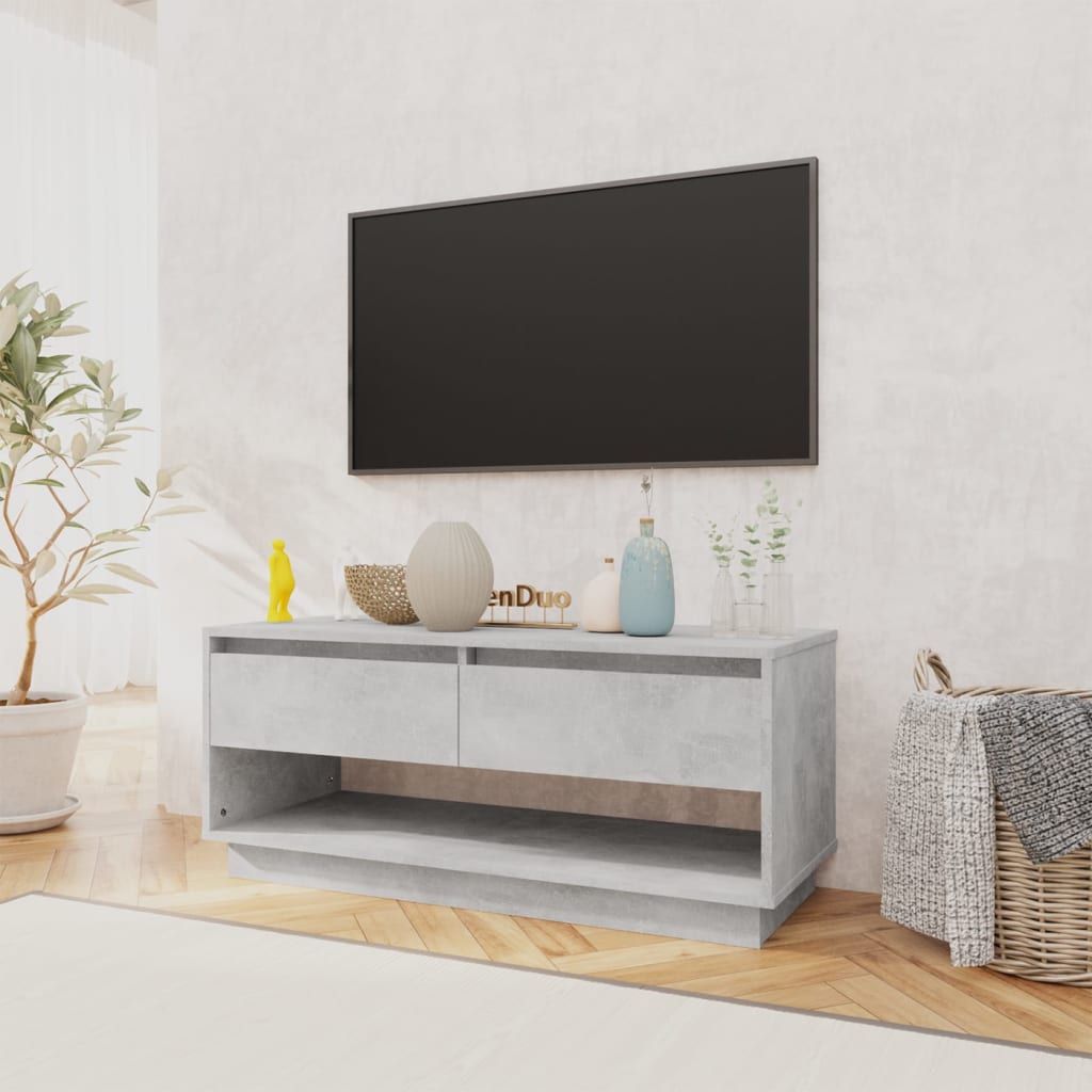 TV-Schrank Betongrau 102x41x44 cm Holzwerkstoff - Pazzar.ch