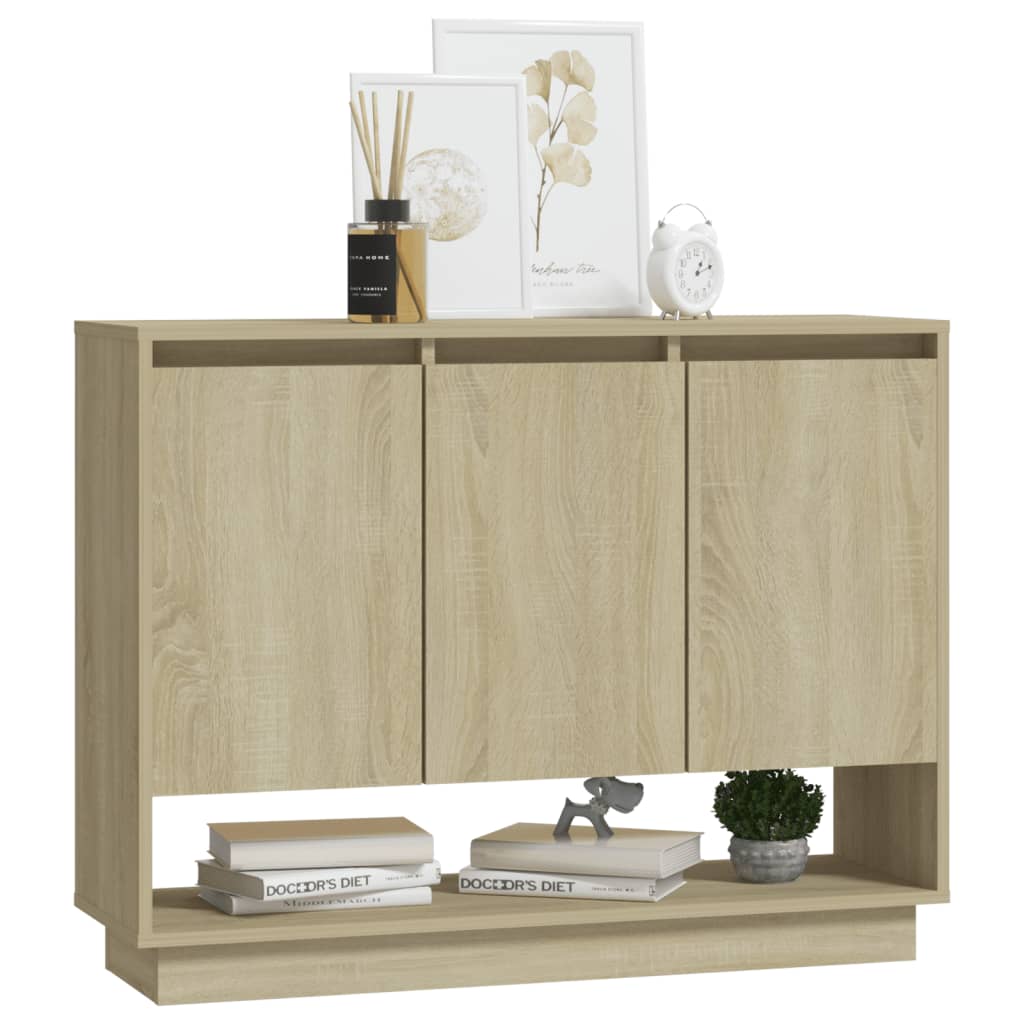 Sideboard Sonoma-Eiche 97x31x75 cm Holzwerkstoff - Pazzar.ch