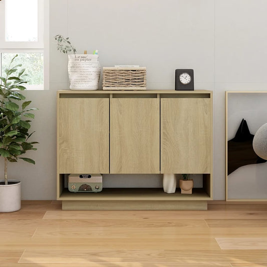 Sideboard Sonoma-Eiche 97x31x75 cm Holzwerkstoff - Pazzar.ch