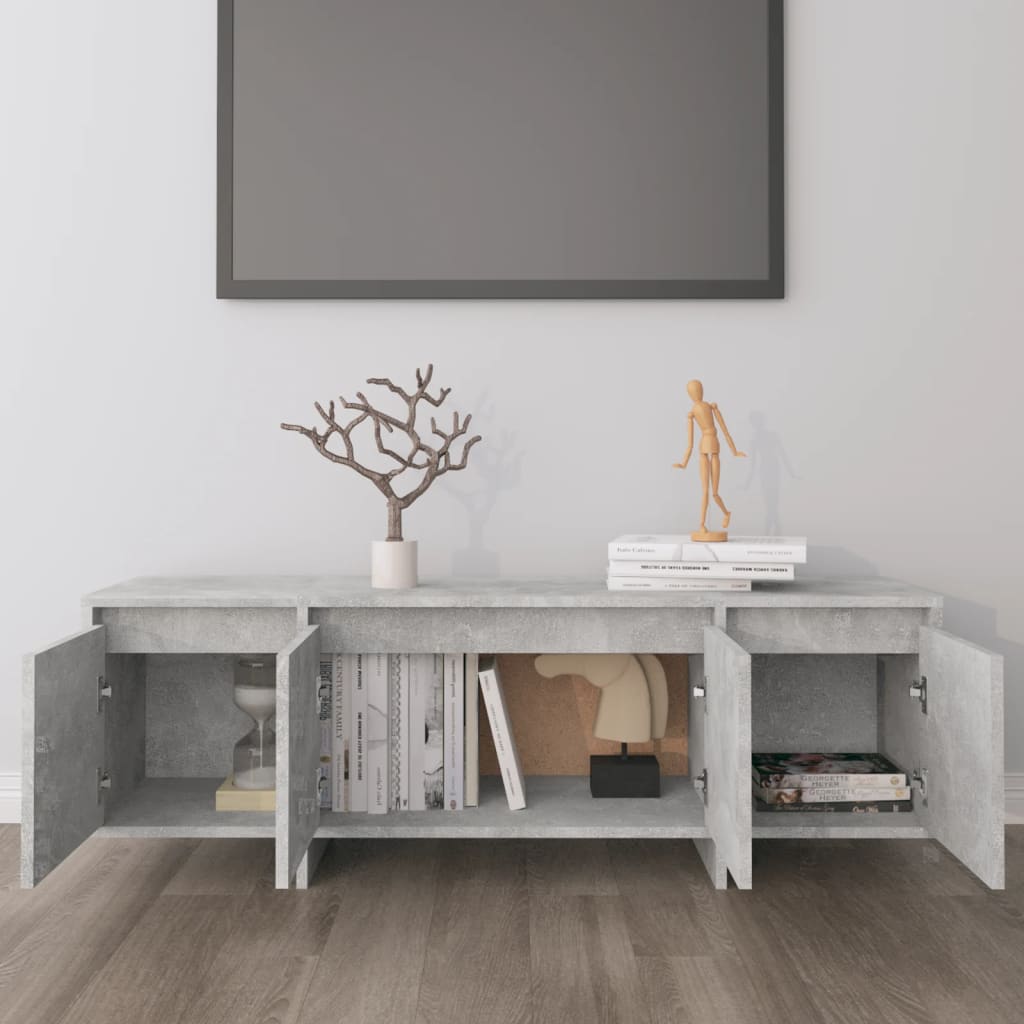 TV-Schrank Betongrau 120x30x40,5 cm Holzwerkstoff - Pazzar.ch