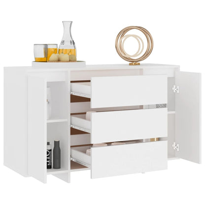 Sideboard mit 3 Schubladen Weiß 120x41x75 cm Holzwerkstoff - Pazzar.ch