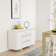 Sideboard mit 3 Schubladen Weiß 120x41x75 cm Holzwerkstoff