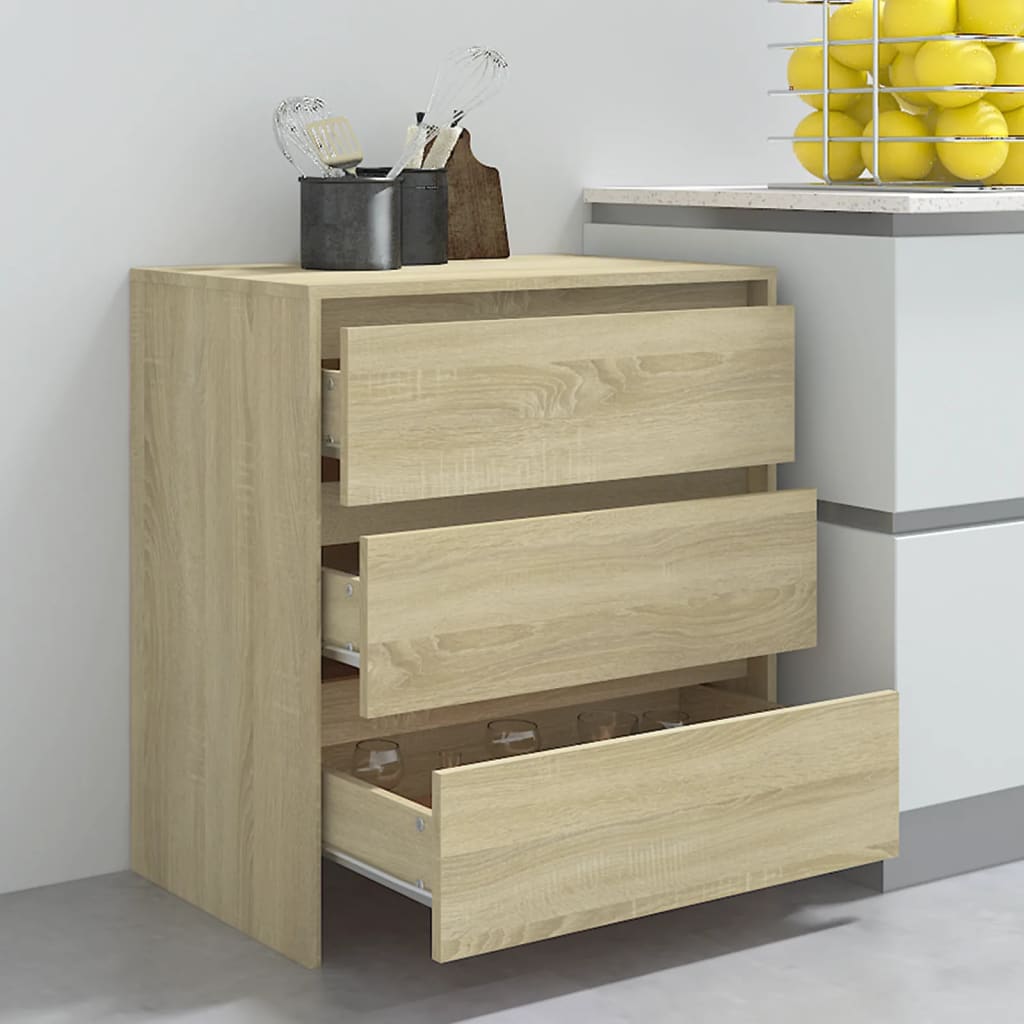 Sideboard Sonoma-Eiche 70x41x75 cm Holzwerkstoff - Pazzar.ch