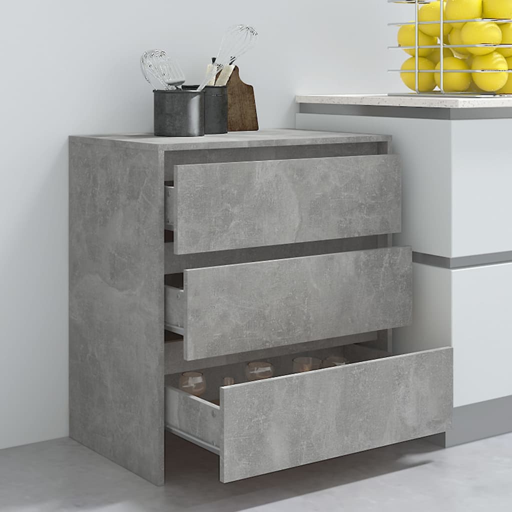 Sideboard Betongrau 70x41x75 cm Holzwerkstoff - Pazzar.ch